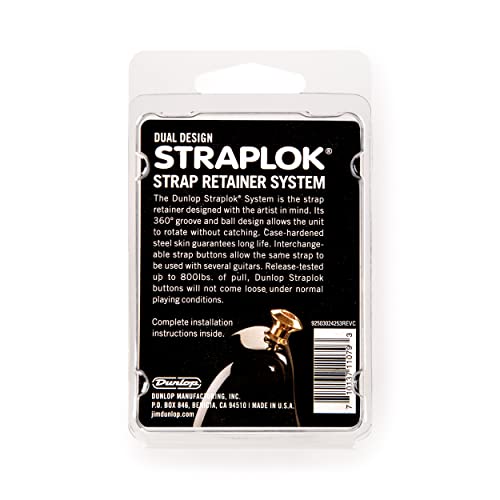 Dunlop Black Nickel Dual Design Guitar Strap Locks #TOP2