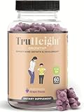 TruHeight Growth Gummies (Grape) Tall Nutrition for Natural Growth Supplement for Kids & Teens - Vitamin D, K, Calcium & Ashwagandha, Bone Strength Vitamins D3 K2, Picky Eater, Taller Ages 5+