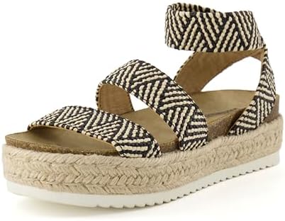 CUSHIONAIRE Mandy Wedge Sandals for Women – Strappy Platform Sand...