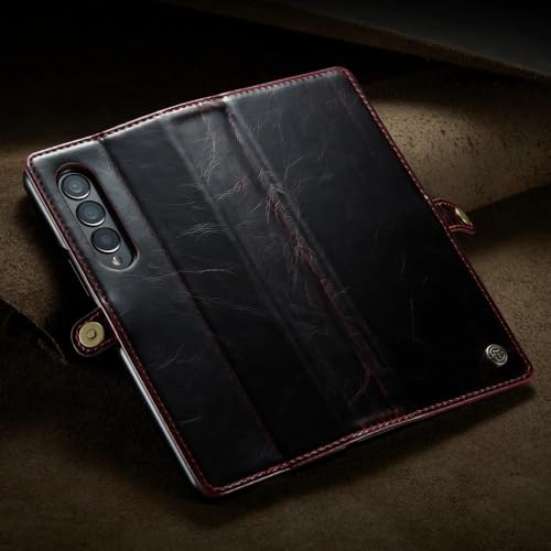 Étui rouge anti-rayures pour Samsung Galaxy Z Fold 4 protégeant la charnière