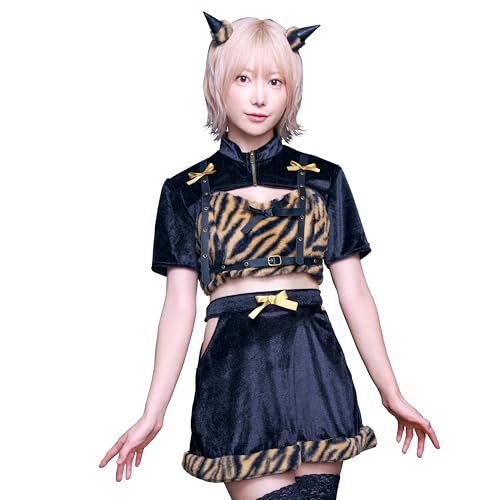 クリアストーン(Clearstone) INAZUMA鬼girl コスプレ ハロウィン 節分 クールセパレート レディース ブラック