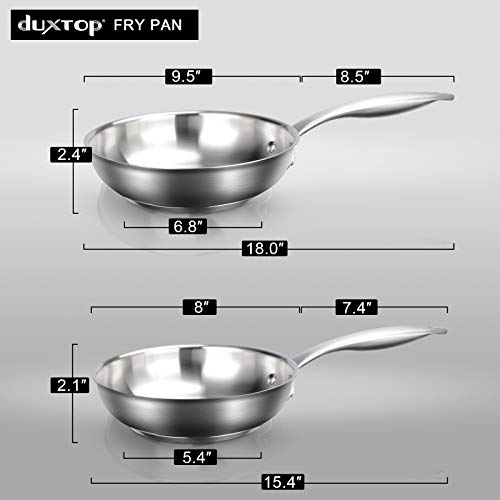Duxtop Professional Stainless Steel Induction Ready Cookware Impact-Bonded Technology (9.5 Inches Fry Pan) (Frypan10) #TOP4