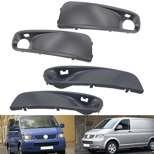 Cubierta de parrilla VW T5 2003-2010 para parachoques delantero sin agujero de antiniebla 2