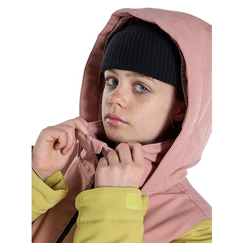 Burton Jaqueta de neve com isolamento térmico Khione 2L para meninas jovens, Blush em pó/enxofre/pre