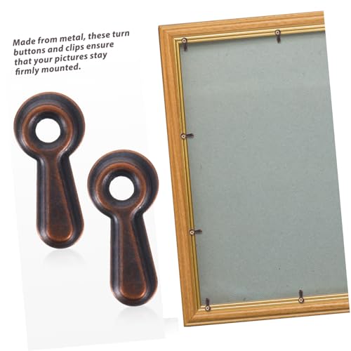 Image of Cabilock 100Pcs Picture Frame Turn Button Fasteners Easy to Install Photo Frame Clips Hardware Accessories for Effortless Picture Hanging and Framing