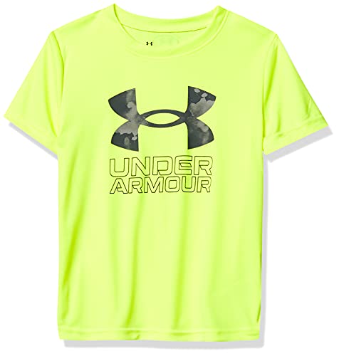 T-shirt Under Armour Boys Logo Tee jaune hi-vis taille 4 ans pour garçon