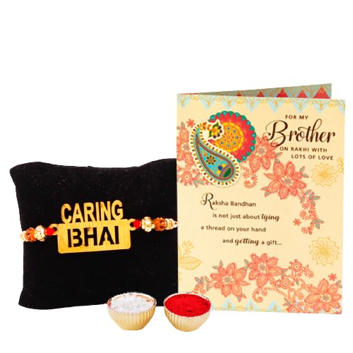 Image of ARCHIES Rakhi Collection For Rakshabandhan | Rakhi For Brother | Rakhi for Bhaiya and Bhabhi | Rakhi Combo Gift Hamper (CAPABLE-TRADITIONAL STYLE RAKHI COMBO)