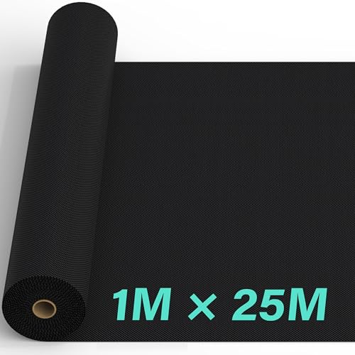 Membrane Anti-Mauvaises Herbes Non tissée 1 m x 25 m 100 g/m² - Tissu Anti-Mauvaises Herbes - Résistant aux UV - Respirant - Personnalisable - pour allées, parterres de Fleurs, légumes