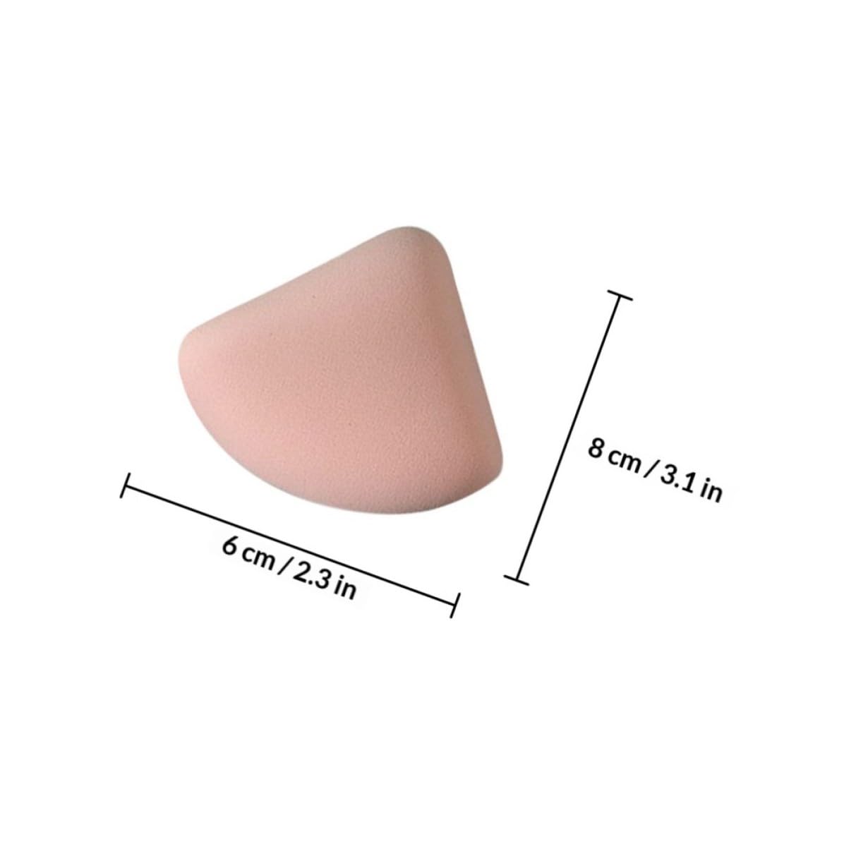 Pva Makeup Powder Puff Dual Use 6pcs Fan Shaped Wet Dry Pink image 2