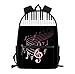Elektronisches 3D-Orgel- und Musiksymbolmuster Schulrucksack,Schultasche für Teenager,Schultasche für Jungen Mädchen Buchtasche