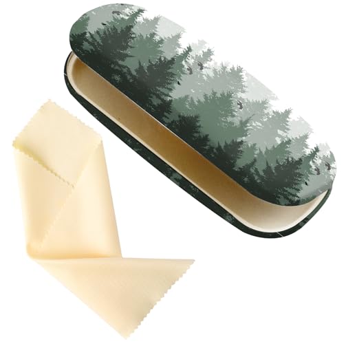 Image of Glasses Case Hard Shell,Portable Protective Eyeglasses Case, Eyeglass Holder Box with Cleaning Cloth,for Women Men