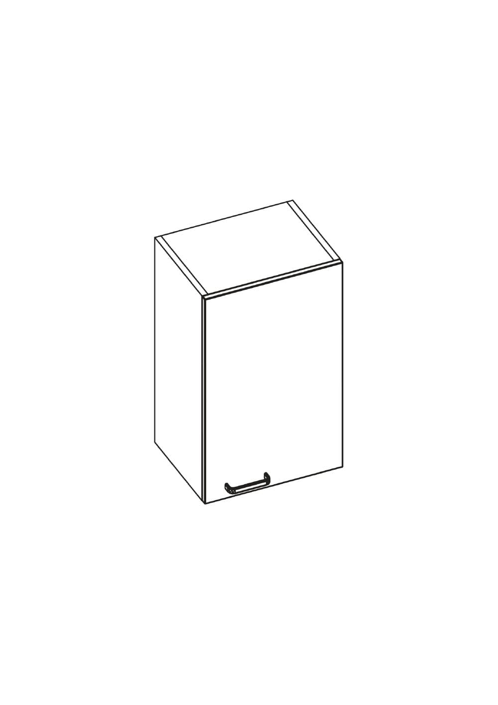 Labtable Melamin Laborhängeschrank mit 1 Tür und 1 Regalboden, Links Seite Türaufhängung, 350mm Länge, 600mm Breite, 740mm Höhe