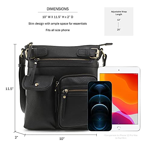 JESSIE & JAMES Robin Multipocket Concealed Carry Crossbody Bag with Lock and Key4