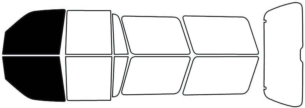 Rvinyl Window Tint Kit Compatible with Ford Expedition 1997-2002 - Black 5% - Single Ply No Bubble Film - Do it Yourself Vehicle Front Precut Kit