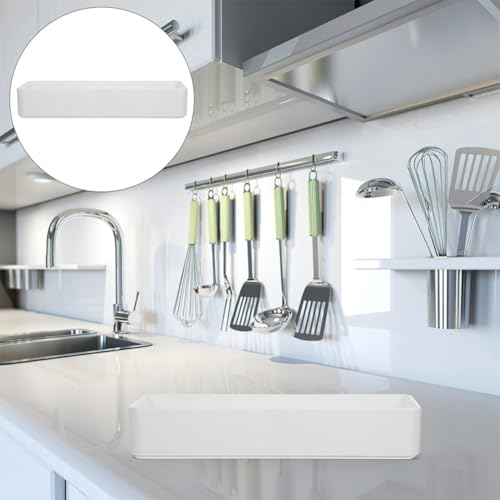INOOMP 3pcs White Plastic Drawer Organizer Trays with Rounded Corners, Reusable Pp Material, Combination Design for Kitchen or Desk Storage to Keep Your Place Tidy and Organized - Image 8