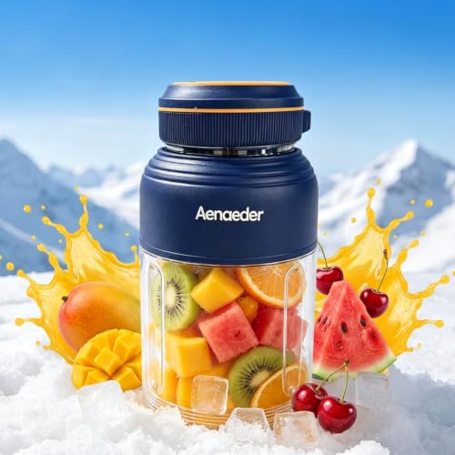Image of 1300ML Personal Blender for Smoothies，Wireless Juicer Cup with 38 Blades, Rechargeable Travel Juicer Portable BPA-Free, Leakproof Lid, Straw, Easy-to-Clean Parts