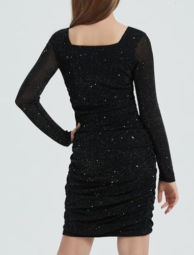 EXARUS Girls Formal Long Sleeve/Spaghetti Strap Dress Teen Party Dance Tween Juniors Tight Cute Bodycon Short Dresses - Image 3