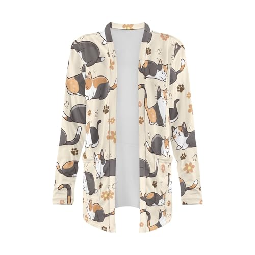 Image of Forchrinse Red Ladybug Cardigan for Women Causal Long Sleeve Open Front Cardigans Sweater Fashion 2024 Fall Coat with Pockets