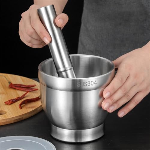 Pilon et bol en acier inoxydable 304 pour broyer sans odeur persistante