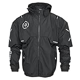 Fabric of the Universe Cyberpunk Techwear Graphic Streetwear Windbreaker (Black WB-Type 03A, Small)