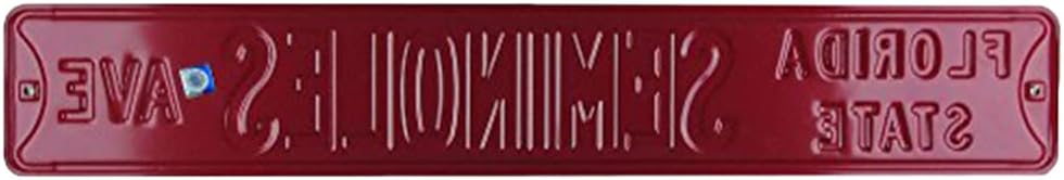 "Florida State Seminoles Avenue" Officially Licensed Authentic Steel 36x6 Garnet & Gold Street Sign