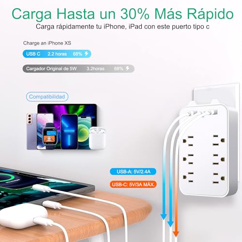 Electricidad, Home Improvement extension multicontacto Marca Uplayteck (3)