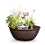 Aquascape 78325 AquaGarden Pond and Waterfall Kit Container Water Garden, Measures 23. 5-inch in Diameter and 9 7/8-inch Tall, Brown