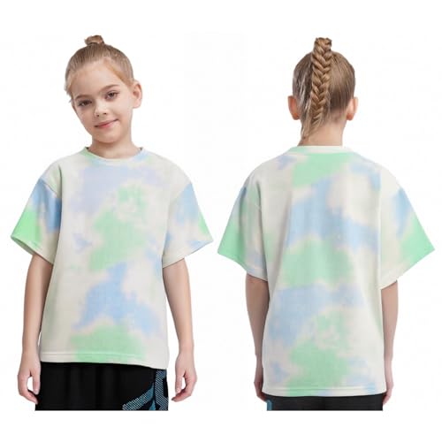 YiZYiF Round Neck Shirts for Girls Pullover Tops Summer T Shirt School Clothes Casual Blouse