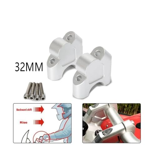 Abrazadera de manillar motocicleta 32 mm para elevar y extender barras 6