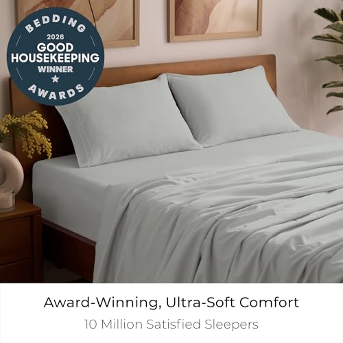 Image of Mellanni Queen Sheets Set - 4 PC Iconic Collection Bedding - Hotel Luxury, Extra Soft, Cooling Bed Sheets - Wrinkle, Fade, Stain Resistant (Queen, Spa Mint)