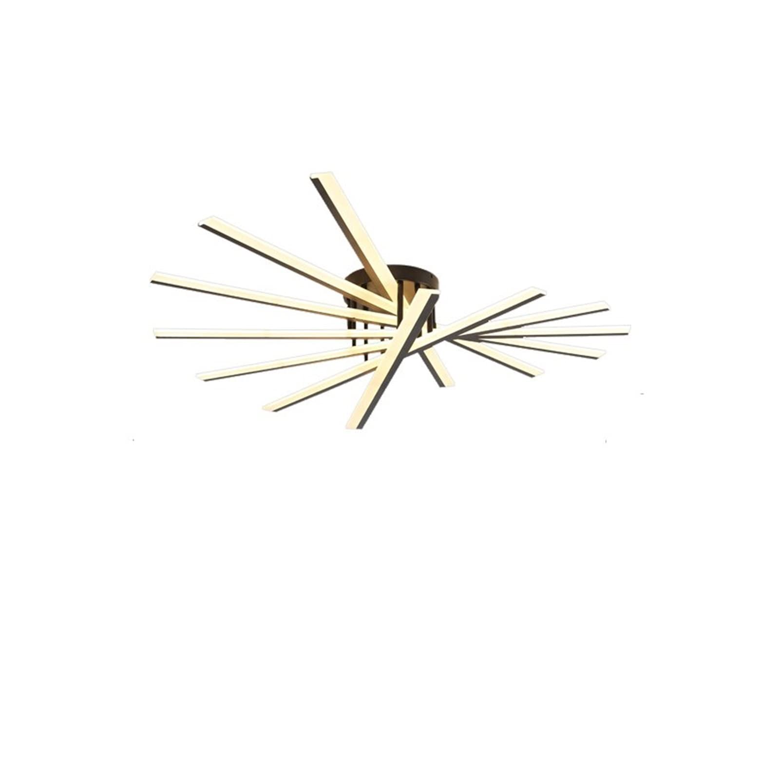 HXYSXHJUO Modern LED Pendant Light Dimmable White Black Fan Shaped Chandelier for Home Living Room Bedroom Restaurant Stylish Contemporary Lighting Fixture