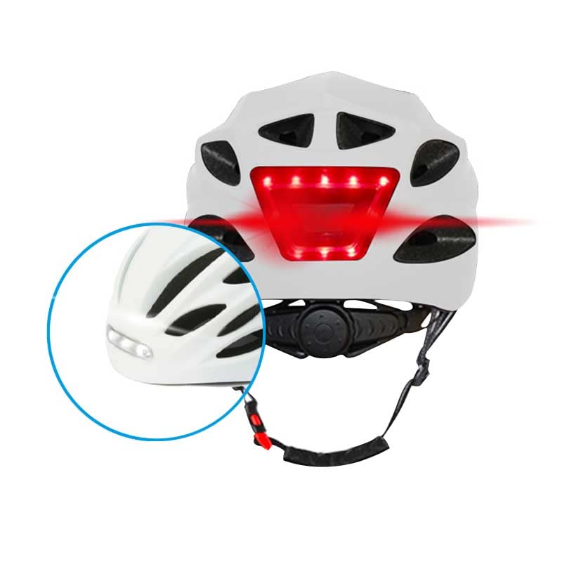 BEEPER - Casco con LED anteriore e posteriore per bicicletta, mountain bike, monopattino elettrico ME134