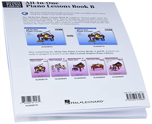 All-In-One Piano Lessons Book B: Book with Audio and MIDI Access Included