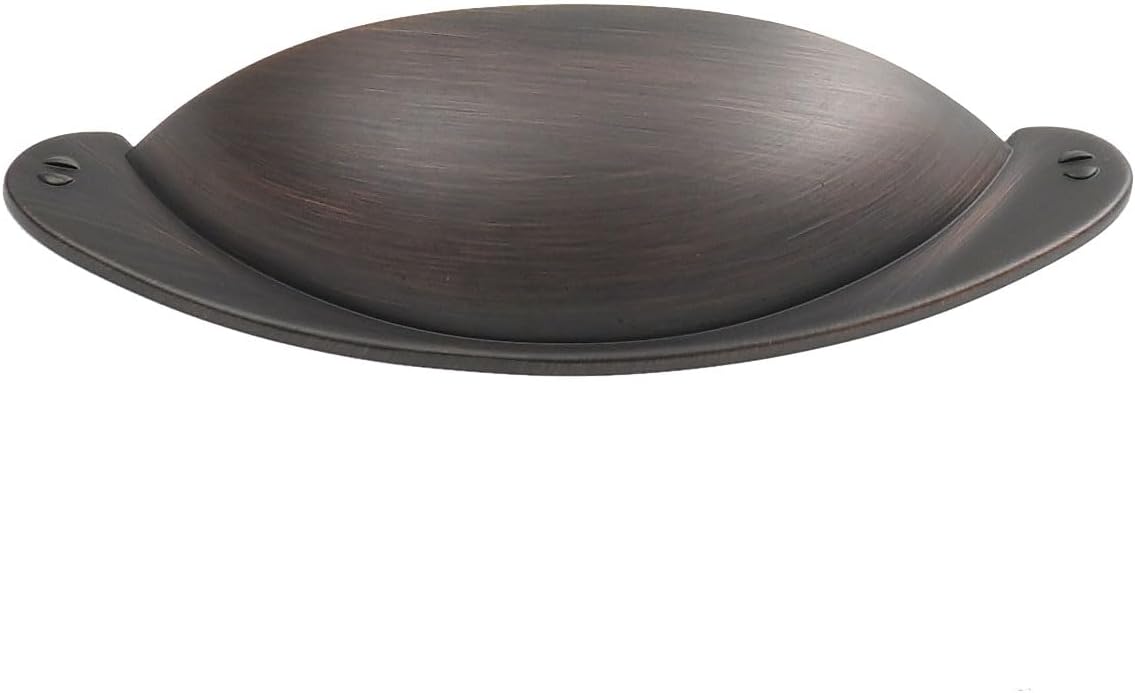 10 Pack 3 inch (76mm) Oil Rubbed Bronze Cabinet Cup Pulls - Kitchen Hardware Drawer Handles and Knobs