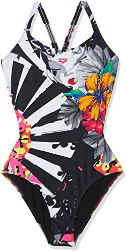 ARENA W Swim Pro Piece Bañador Deportivo Mujer One Akina, Multi/Black, 38