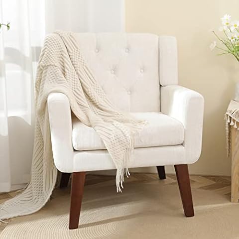 Button-Tufted Upholstered Living Room Chair Cover