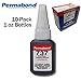 Permabond 737 (1oz Bottle) Instant Adhesive-Black Magic Gel-Toughened & Flexible Temp-Resistant-Gap Filling