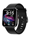 HUAKUA Smartwatch für Damen und Herren,1.69 Zoll HD-Touch Screen Fitnessuhr mit SpO2-Überwachung Pulsuhr Schlafmonitor Schrittzähler Uhr Multi Trainingsmodi für Android iOS (Schwarz)