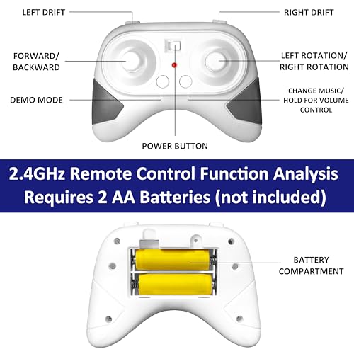 Image of VGRASSP 2.4GHz 4WD Remote Control Drift Stunt Car Toy for Kids with Lights and Music - Double Sided 360 Rotating Dancing and Crawling RC Car with Rechargeable Battery - Color As Per Stock