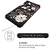 LONTECT Compatible iPhone Xs Max Case Floral 3 in 1 Heavy Duty Hybrid Sturdy High Impact Shockproof Protective Cover Case for Apple iPhone Xs Max 6.5 Display, Flower/Black