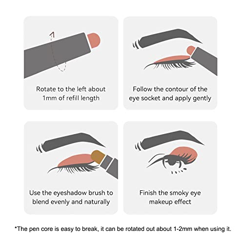 Iguzvaw Cream Eyeshadow Stick,2 In 1 Eye Shadow Pencil Crayon Makeup With Smudger,Multi-Dimensional Eyes Look,Waterproof Long Lasting Hypoallergenic Eye Shadow Sticks (08# Violets Shimmer) #TOP4