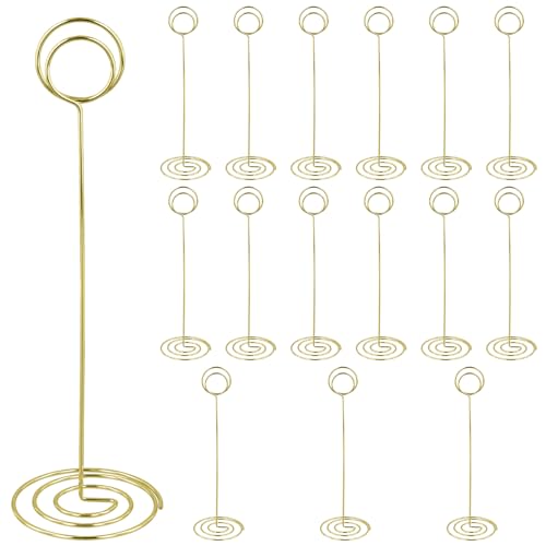 Porte-numéros de table en métal doré 22x7 cm support carte menu pour banquet
