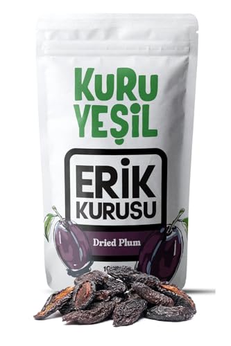 Kuru Yeşil Doğal Kuru Erik 50 g - Şekersiz ve Katkısız, Sağlıklı Atıştırmalık, Yüksek Lifli, Vegan ve Glutensiz Kuru Meyve