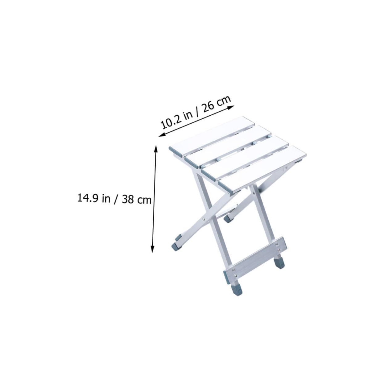 FOYTOKI 1Pc Portable Aluminum Alloy Folding Stool Lightweight Nonskid Design for Camping Fishing Picnics Outdoor Activities Compact Convenient Storage