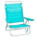 Creaciones Llopis ARW Silla de Playa Plegable y reclinable 4 Posiciones, Color Agua Marina, Medidas 80x62x50, Material: Aluminio, Resistente, Peso máximo soportado 100kg