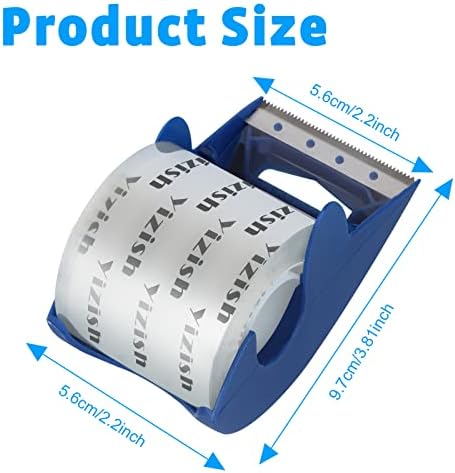 Packaging Tape Noiseless with Dispenser 1.9" x 36 yd for Packing, Shipping and Mailing, 1" Core, 3 Rolls