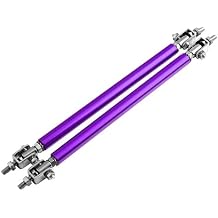 One Pair Adjustable Front Bumper Lip Splitter Strut Tie Bar Strut Rod 75mm,Purple