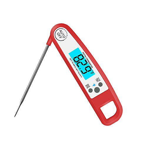 Digital Instant Read Thermometer,Electronic Food/Cooking Thermometer Barbecue Meat Thermometer Kitchen Thermometer â€“ Food-Safe Sturdy Steel Probe for Kitchen, Outdoor Cooking, BBQ, and Grill