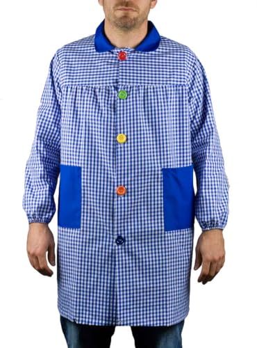 KLOTTZ 901C - BABI PROFESORA CUADROS BATA ESCOLAR mujer color: AZUL talla: L/XL