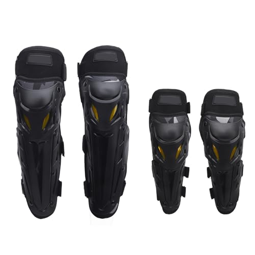 Ejoyous Genouillères de Protection du Tibia pour Moto, Sangle élastique Réglable, équipement de Protection pour Les Courses de Motocross et de Dirtbike (Camouflage)